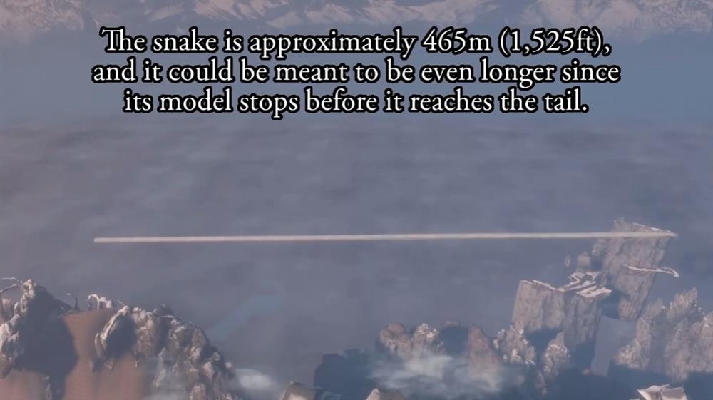 玩家测出《只狼》巨型白蛇体长   仅模型可见部分至少465米