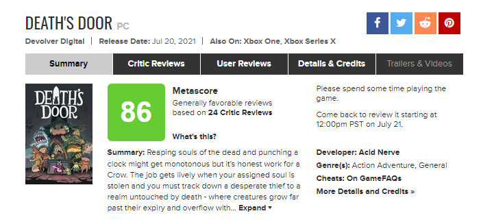 《死亡之门》首批媒体评分公开  IGN评分9分