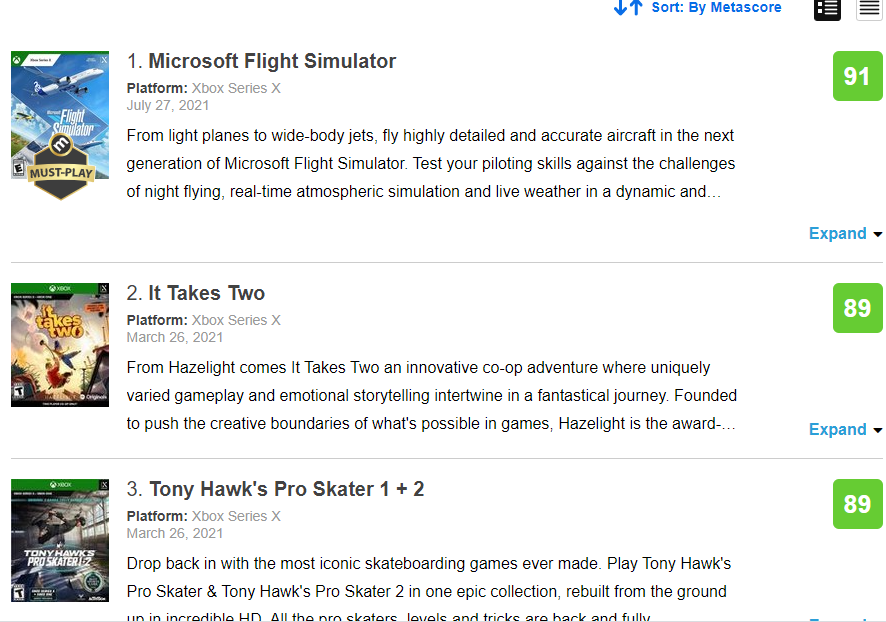 《微软飞行模拟》是今年评分最高的Xbox游戏