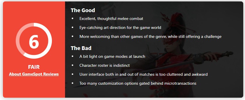 《永劫无间》IGN评分8分 大逃杀类游戏新亮点