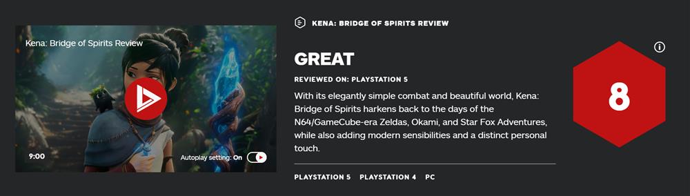 《凯娜：精神之桥》首批媒体评分公布  IGN评分8分