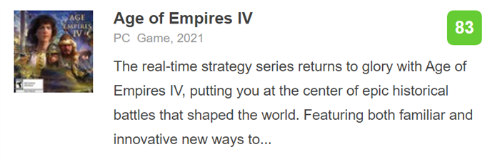 《帝国时代4》IGN8分  玩法经典战役宏大