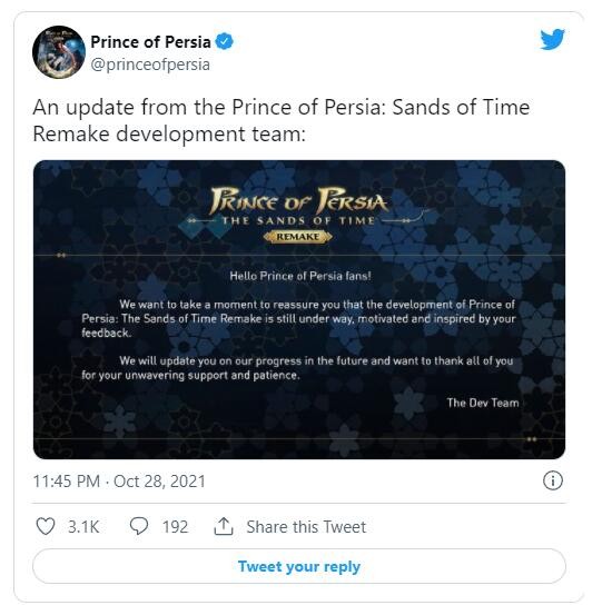 育碧《波斯王子：时之沙》重制版再次推迟发行