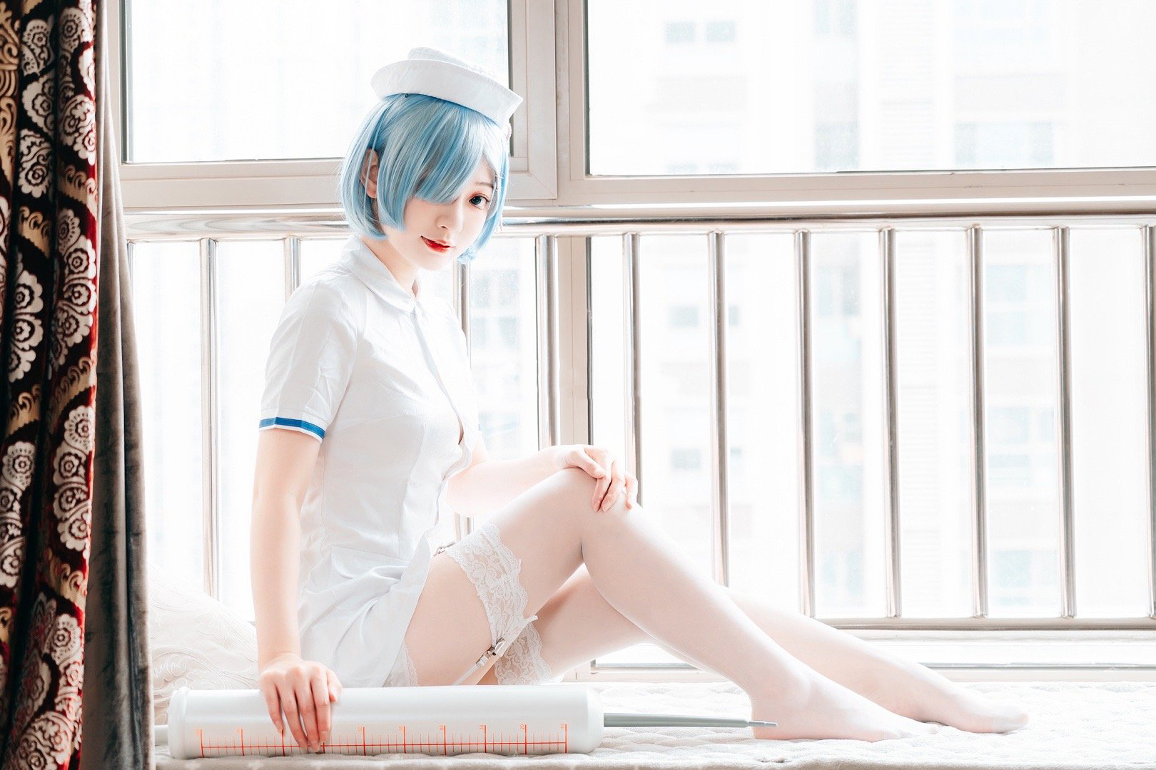 蕾姆护士cosplay-第1张