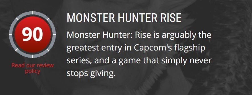《怪物猎人：崛起》PC版评分解禁  M站均分88分