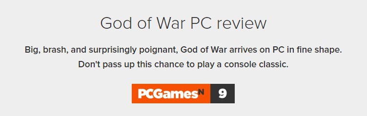《战神4》PC版评分解禁  M站均分93分