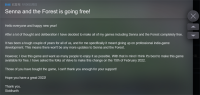 《塞纳与森林》开发者宣布停止更新 并将四款游戏转为免费..
