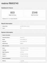 真我11 Pro+ Geekbench 5跑分出炉：首发联发科天玑7050移动平台..